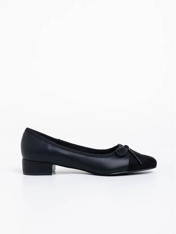 Pantofi dama negri cu toc din piele ecologica Shyann, 3 - Kalapod.net