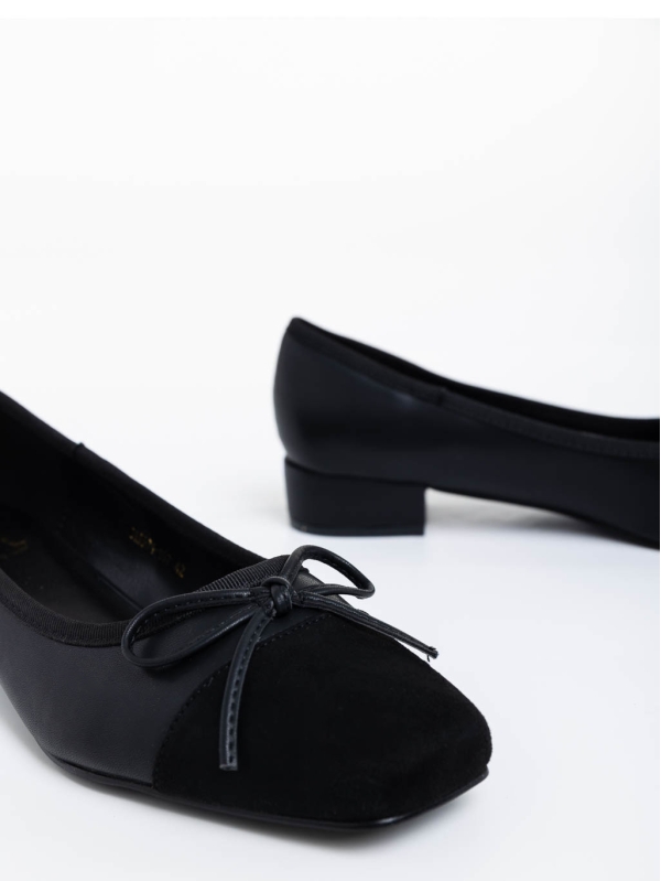 Pantofi dama negri cu toc din piele ecologica Shyann, 4 - Kalapod.net