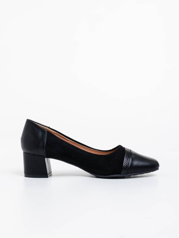 Pantofi dama negri cu toc din piele ecologica Cherilyn, 3 - Kalapod.net