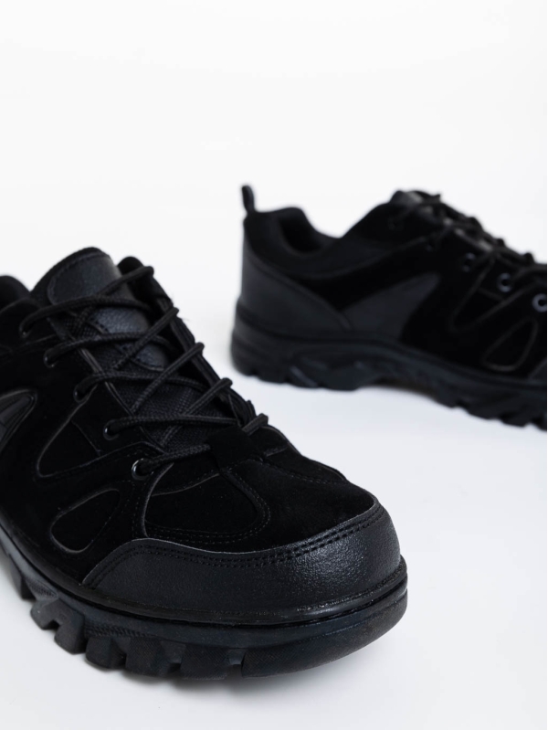 Pantofi sport barbati negri din piele ecologica Astor, 4 - Kalapod.net