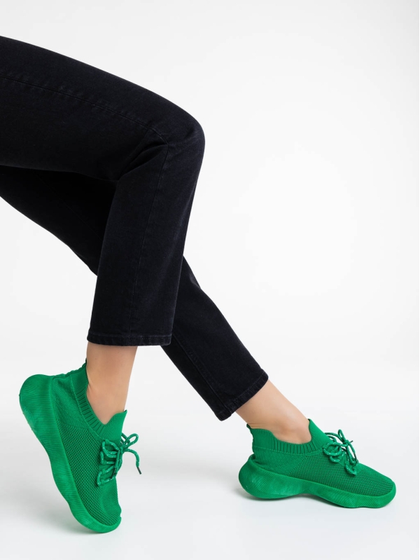 Pantofi sport dama verzi din material textil Ramila, 4 - Kalapod.net