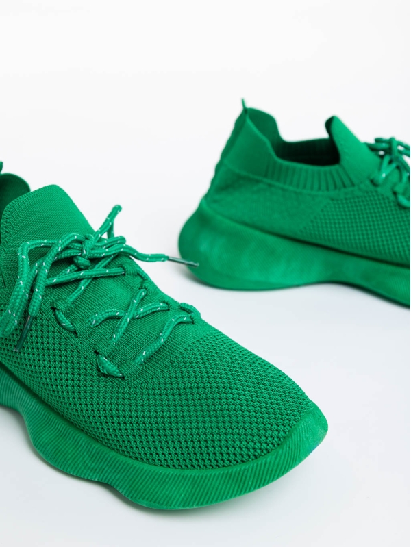 Pantofi sport dama verzi din material textil Ramila, 6 - Kalapod.net