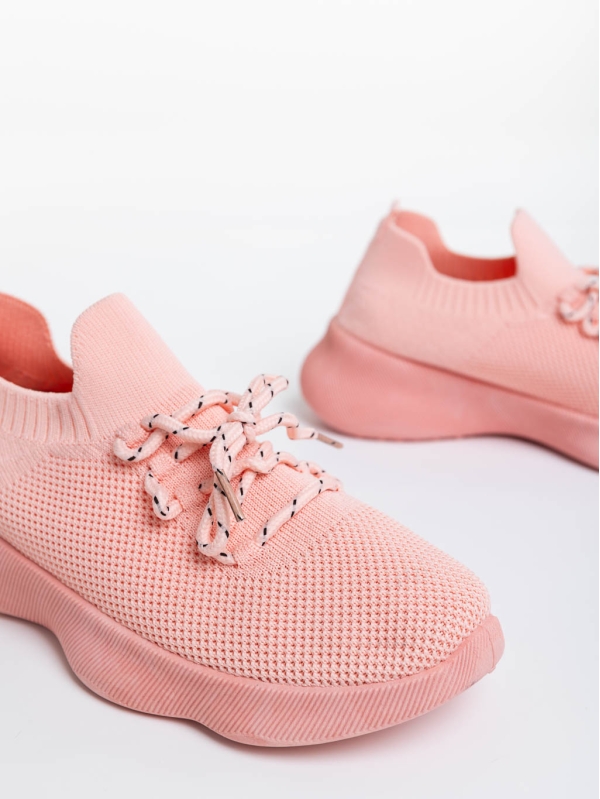 Pantofi sport dama roz din material textil Ramila, 6 - Kalapod.net