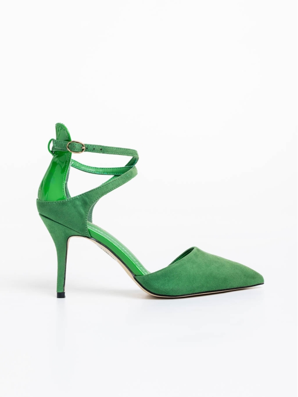Pantofi dama verzi din material textil Siriadne, 5 - Kalapod.net