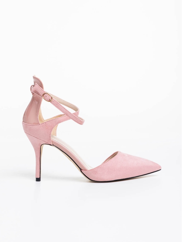 Pantofi dama roz din material textil Siriadne, 5 - Kalapod.net
