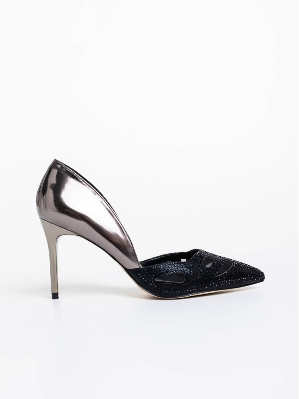 Pantofi dama negre din material textil Shaneka, 5 - Kalapod.net