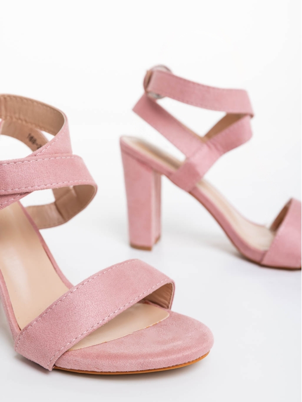 Sandale dama roz deschis din material textil Orielle, 6 - Kalapod.net