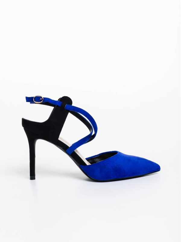 Pantofi dama albastre din material textil Saleena, 5 - Kalapod.net