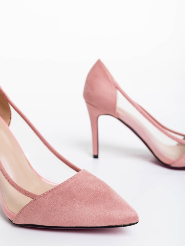 Pantofi dama roz din material textil Ambar, 6 - Kalapod.net