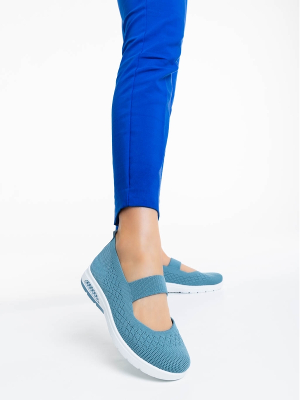 Pantofi sport dama albastri din material textil Renora, 2 - Kalapod.net