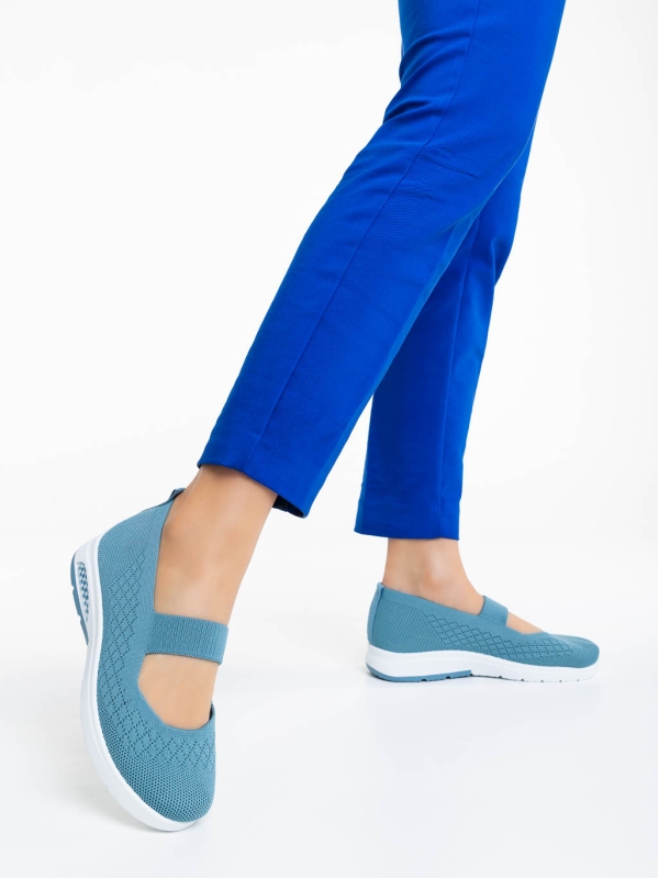 Pantofi sport dama albastri din material textil Renora - Kalapod.net