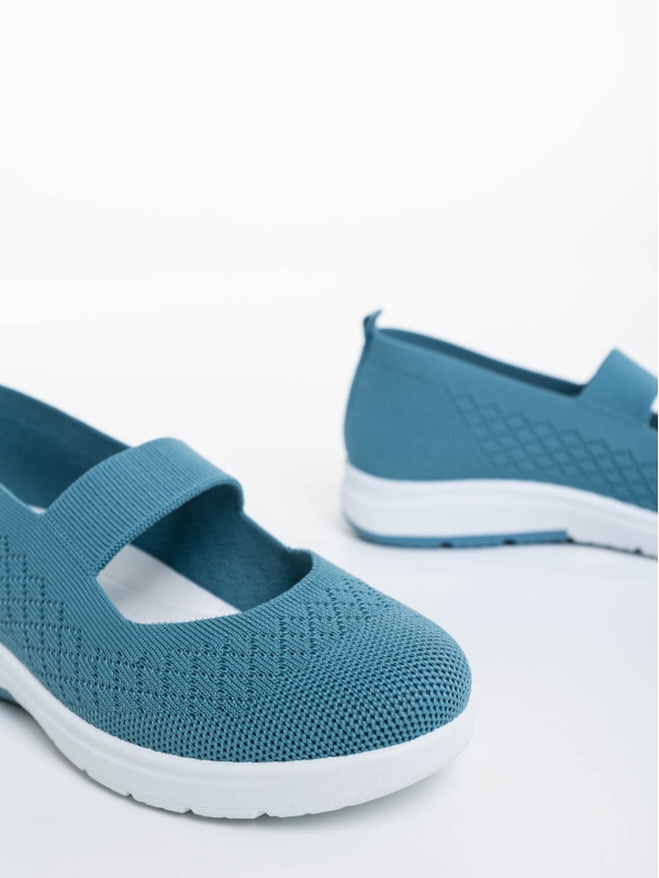 Pantofi sport dama albastri din material textil Renora, 6 - Kalapod.net