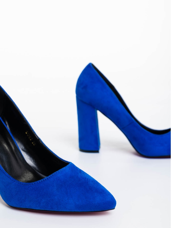 Pantofi dama albastri din material textil Odina, 6 - Kalapod.net