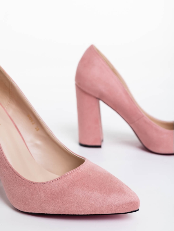 Pantofi dama roz din material textil Odina, 5 - Kalapod.net
