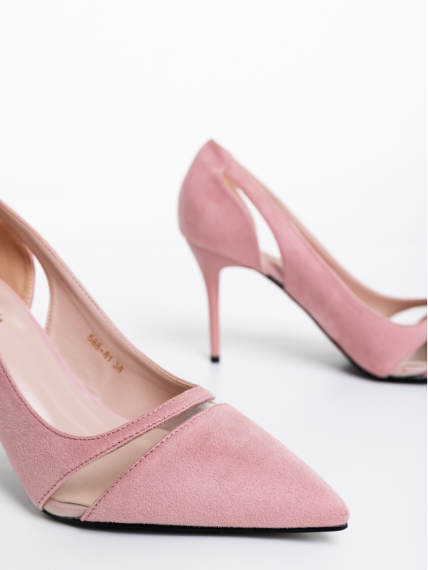Pantofi dama roz din material textil Lonyn, 6 - Kalapod.net
