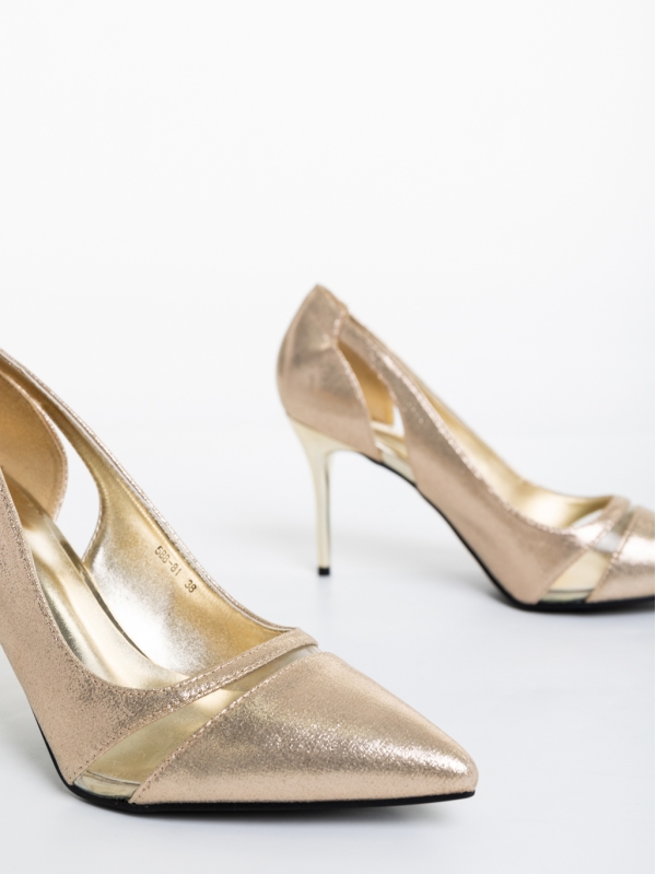 Pantofi dama aurii din piele ecologica Lonyn, 6 - Kalapod.net
