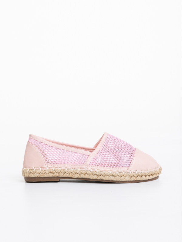 Espadrile copii roz din piele ecologica si material textil Guapissima, 3 - Kalapod.net