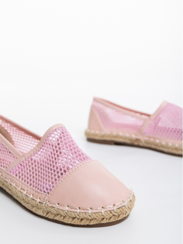 Espadrile copii roz din piele ecologica si material textil Guapissima, 4 - Kalapod.net