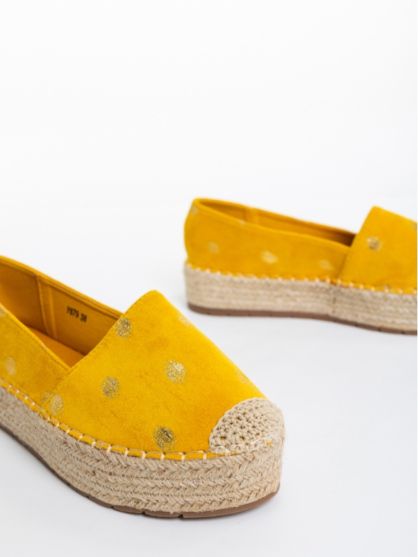 Espadrile dama galbene din material textil Oana, 4 - Kalapod.net