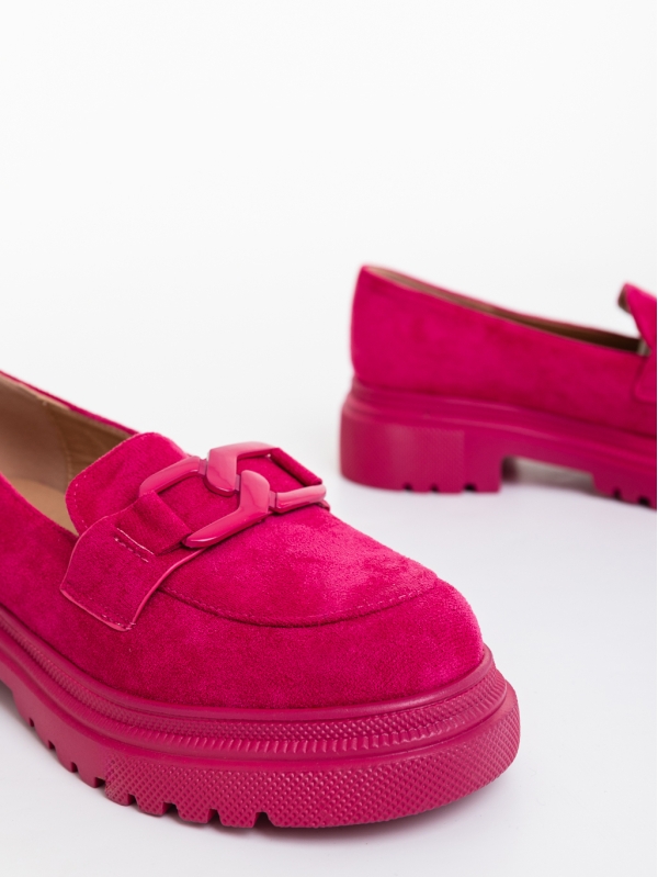 Mocasini dama fucsia din material textil Festiva, 6 - Kalapod.net