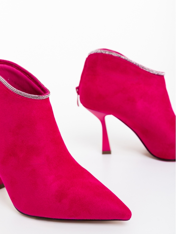 Botine dama fucsia  din material textil Marida, 6 - Kalapod.net