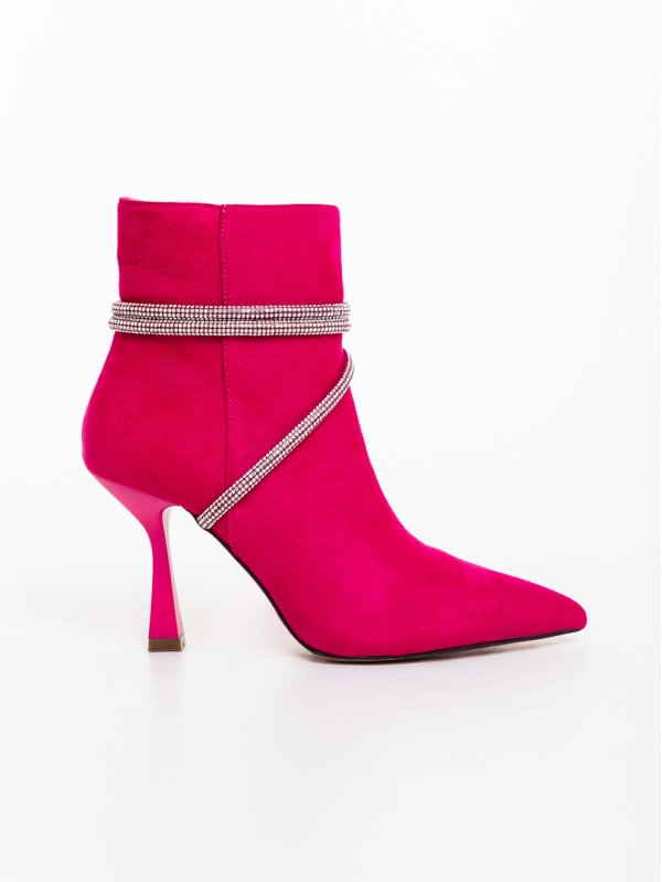 Botine dama fucsia  din material textil Lunima, 5 - Kalapod.net