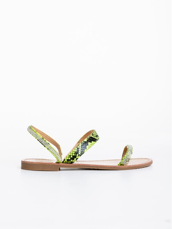 Papuci dama verzi din piele ecologica Aurora, 5 - Kalapod.net