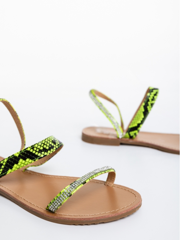 Papuci dama verzi din piele ecologica Aurora, 6 - Kalapod.net