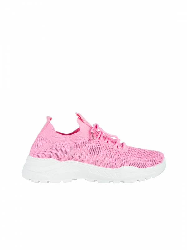 Pantofi sport dama fucsia din material textil Velia, 7 - Kalapod.net