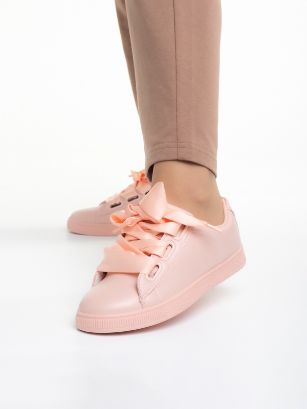 Pantofi sport dama roz din piele ecologica Elvina, 2 - Kalapod.net