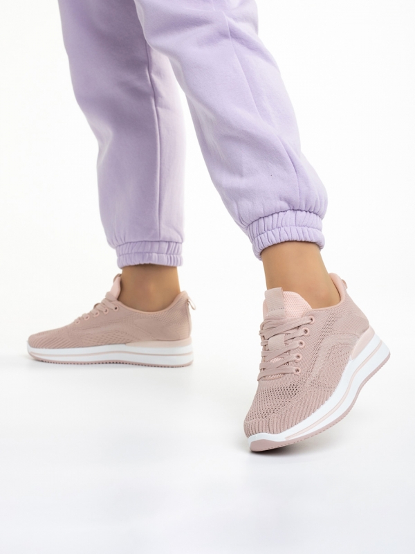 Pantofi sport dama roz  din material textil Jelena, 2 - Kalapod.net