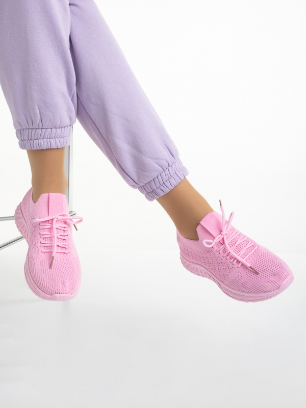 Pantofi sport dama roz inchis din material textil Kassidy - Kalapod.net