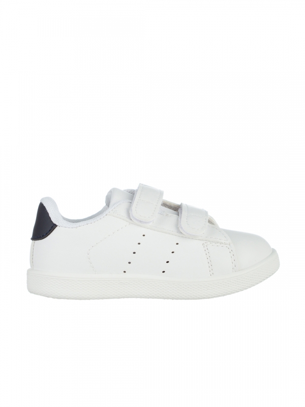 Pantofi sport copii albi cu navy din piele ecologica Barney, 5 - Kalapod.net