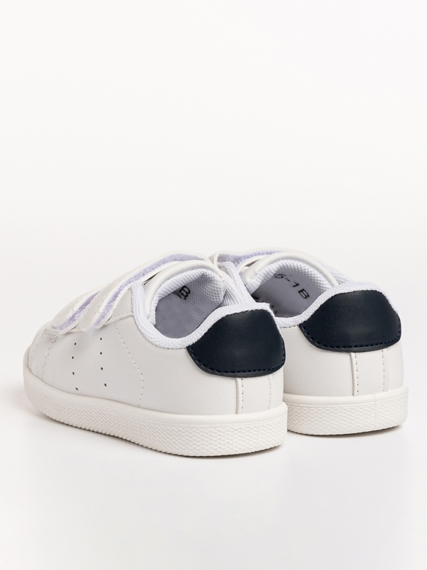 Pantofi sport copii albi cu navy din piele ecologica Barney, 4 - Kalapod.net