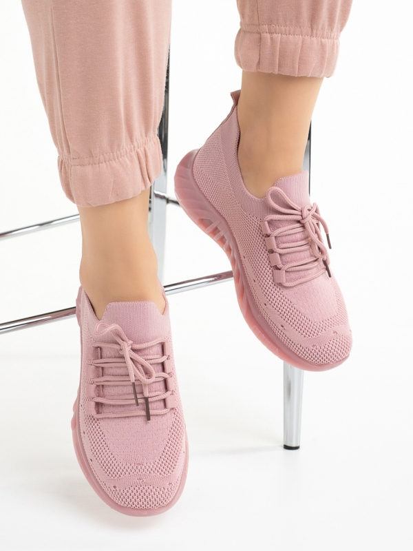 Pantofi sport dama roz din material textil Nevenca - Kalapod.net