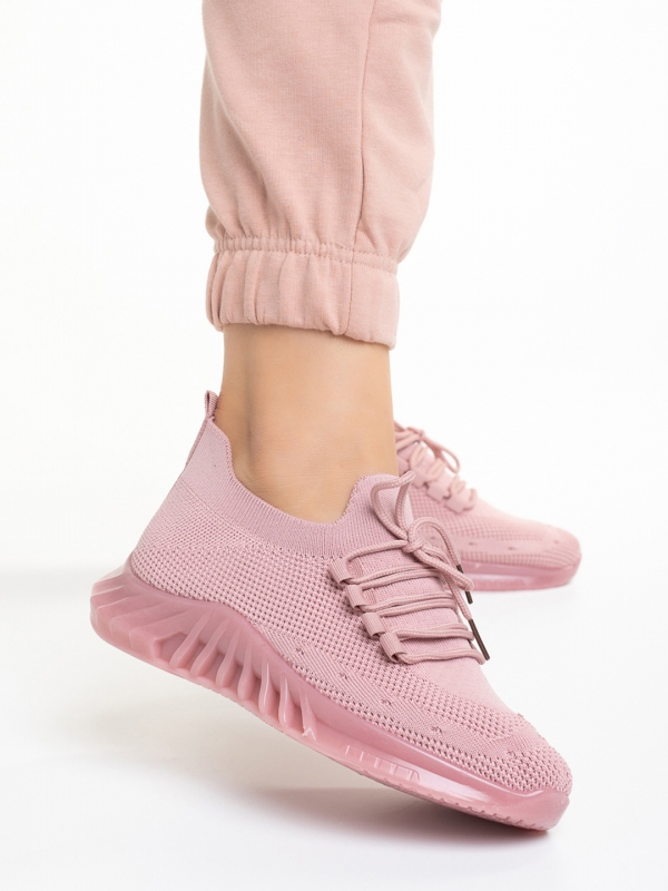 Pantofi sport dama roz din material textil Nevenca, 2 - Kalapod.net
