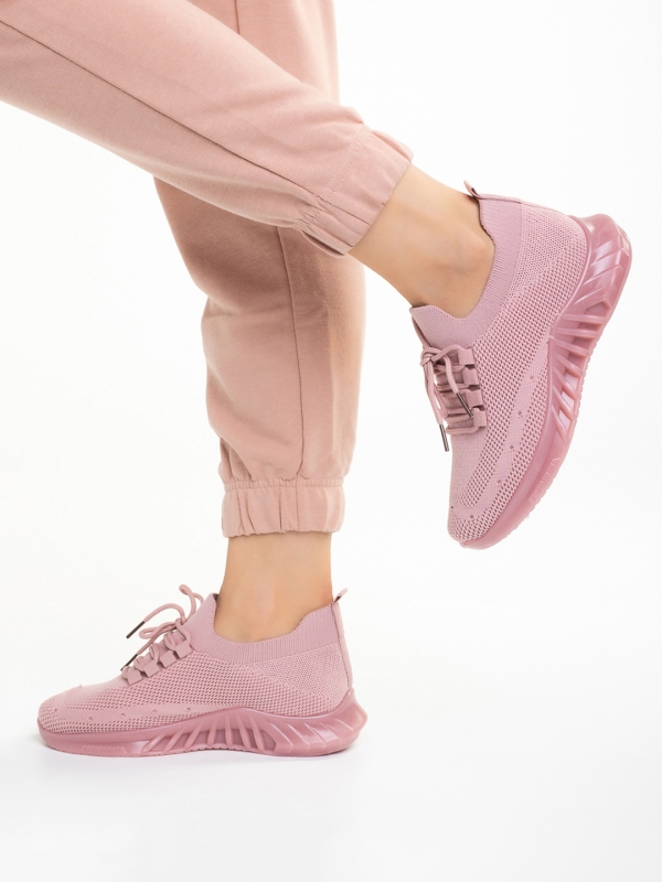 Pantofi sport dama roz din material textil Nevenca, 4 - Kalapod.net