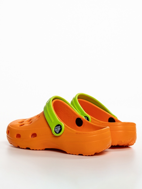 Papuci copii portocalii din material sintetic Ismael, 2 - Kalapod.net