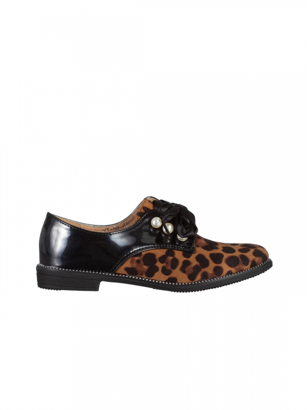 Pantofi dama leopard din piele ecologica si material textil Sarai, 6 - Kalapod.net