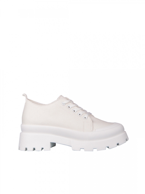 Pantofi sport dama albi din material textil Genie, 5 - Kalapod.net