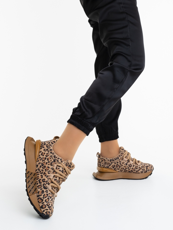 Pantofi sport dama leopard din piele naturala Senvara, 3 - Kalapod.net