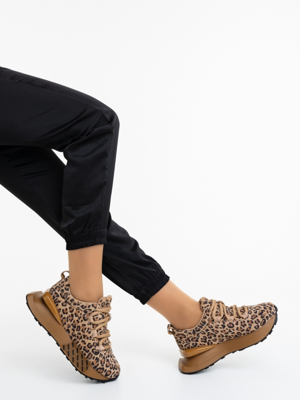 Pantofi sport dama leopard din piele naturala Senvara, 4 - Kalapod.net