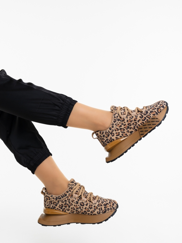 Pantofi sport dama leopard din piele naturala Senvara - Kalapod.net