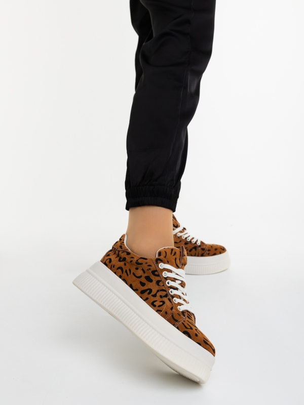 Pantofi sport dama leopard din material textil Lumpia, 2 - Kalapod.net