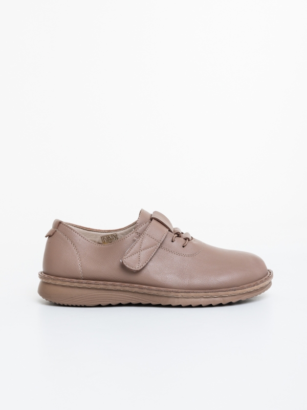 Pantofi casual dama khaki din piele ecologica Malayna, 5 - Kalapod.net