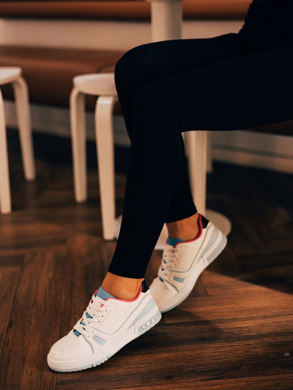 Pantofi sport dama albastru din piele ecologica si material textil Raela - Kalapod.net