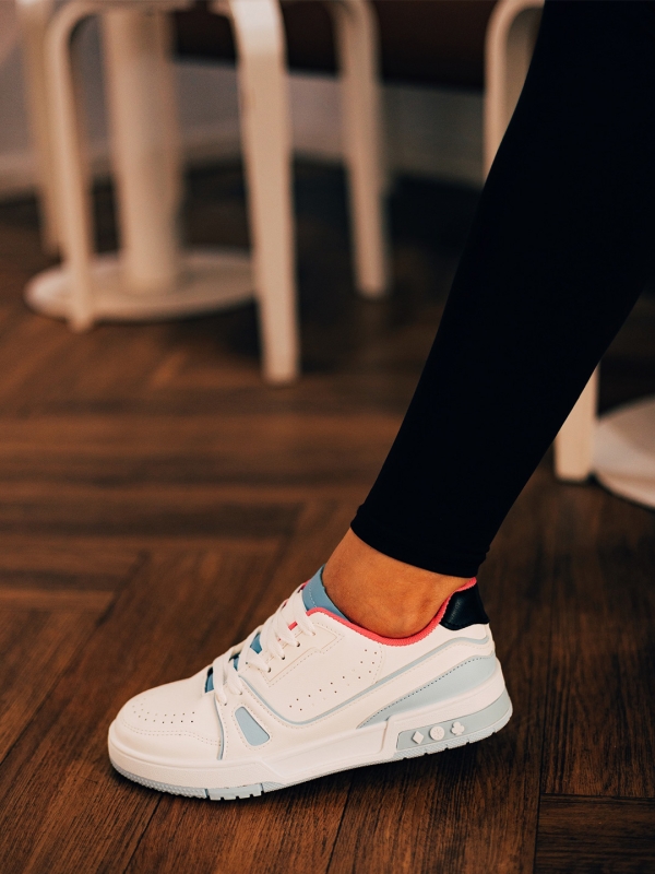 Pantofi sport dama albastru din piele ecologica si material textil Raela, 3 - Kalapod.net