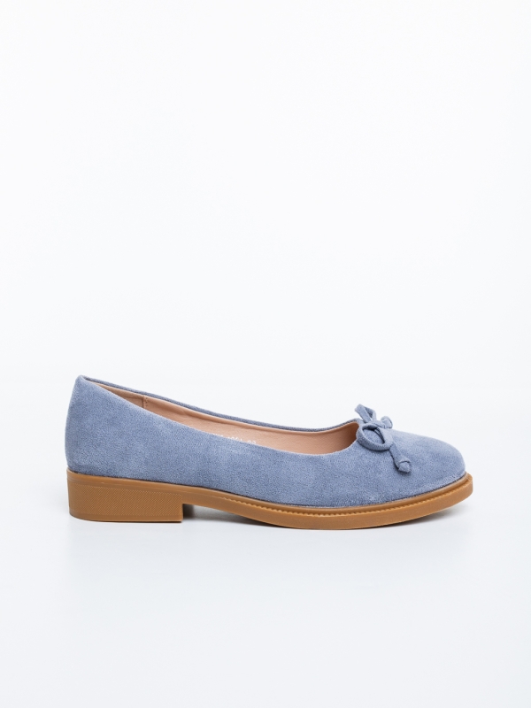 Balerini dama albastri din material textil Arefa, 5 - Kalapod.net