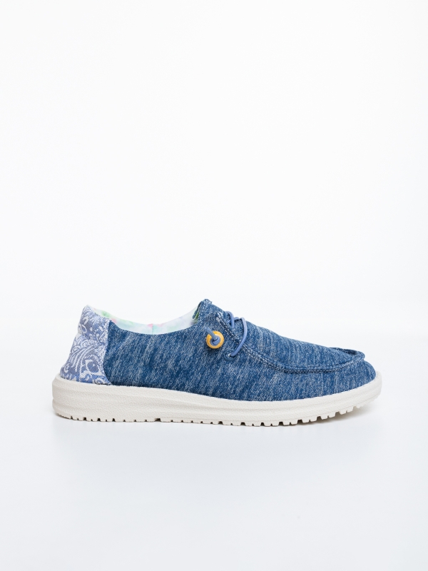 Pantofi casual dama albastri din material textil Midona, 5 - Kalapod.net