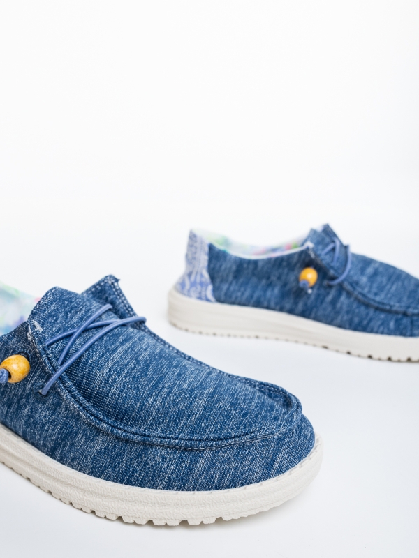 Pantofi casual dama albastri din material textil Midona, 6 - Kalapod.net